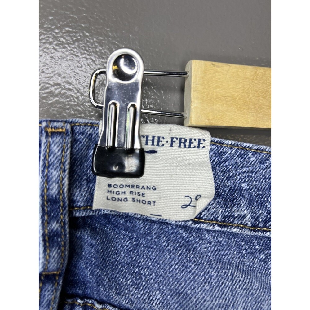 We The Free Shorts Womens 29 Blue Boomerang High Rise Cutoff Frayed Hem Denim - Picture 7 of 11